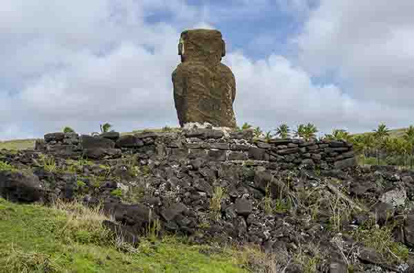 158 - Chile - isla de Rapa Nui o Pascua - Anakena - Ahu Ature Huki